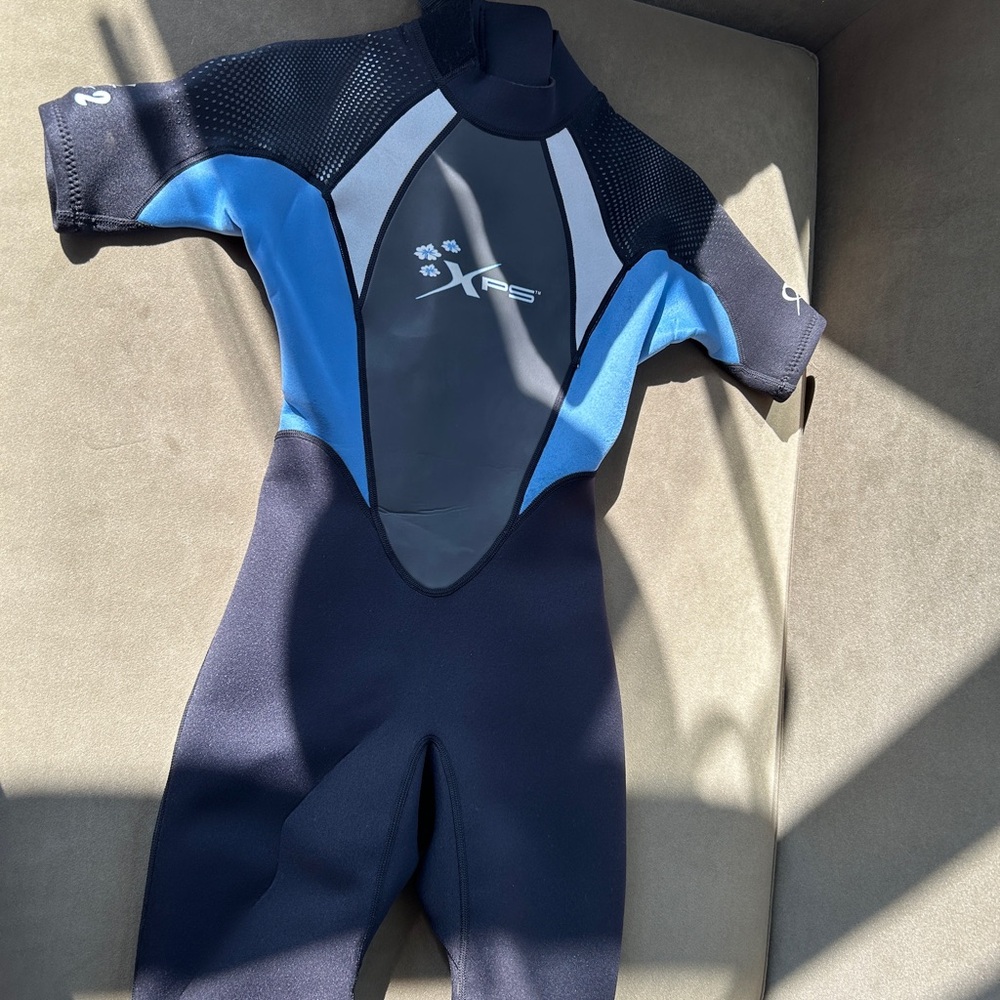 Bass Pro Shops Women's Blue and Black Swim Suit